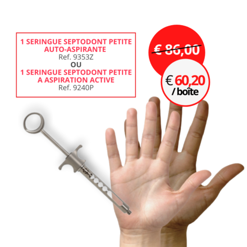 Seringue et main