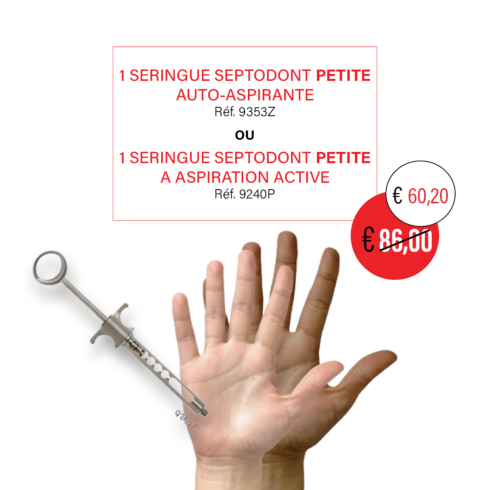 Seringue et main